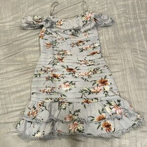 Astr Blue Floral Dress